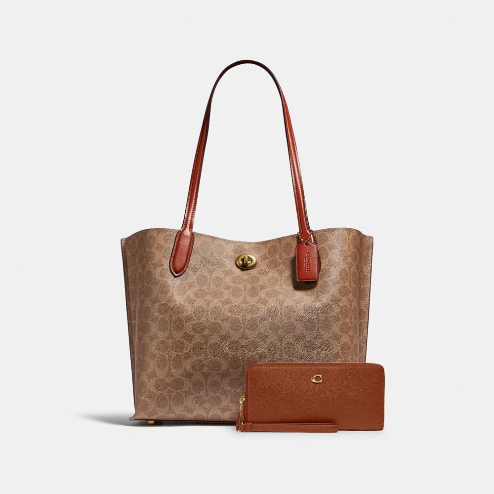 Willow Tote In Signature Canvas & Continental Wallet