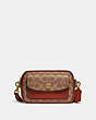 COACH®,WILLOW CAMERA BAG IN SIGNATURE CANVAS,Signature Coated Canvas,Small,Brass/Tan/Rust,Front View