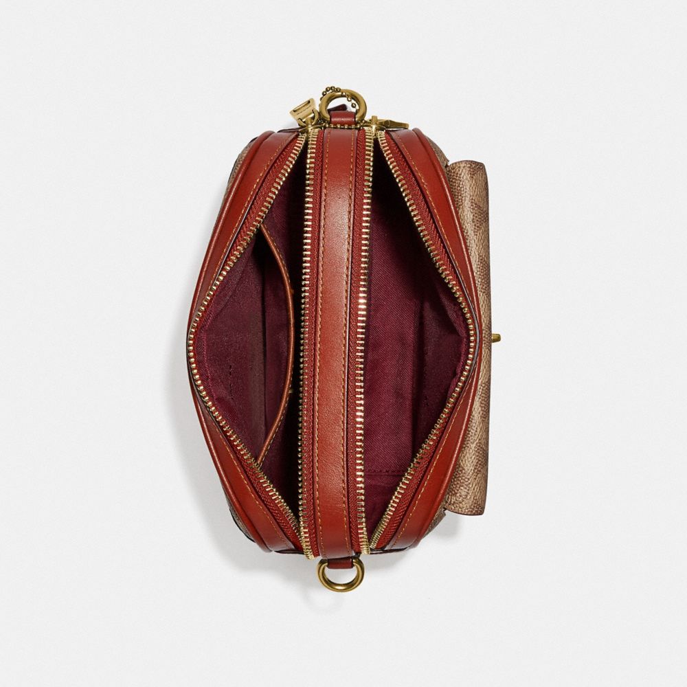 COACH®,Willow Camera Bag In Signature Canvas,,Inside View,Top View