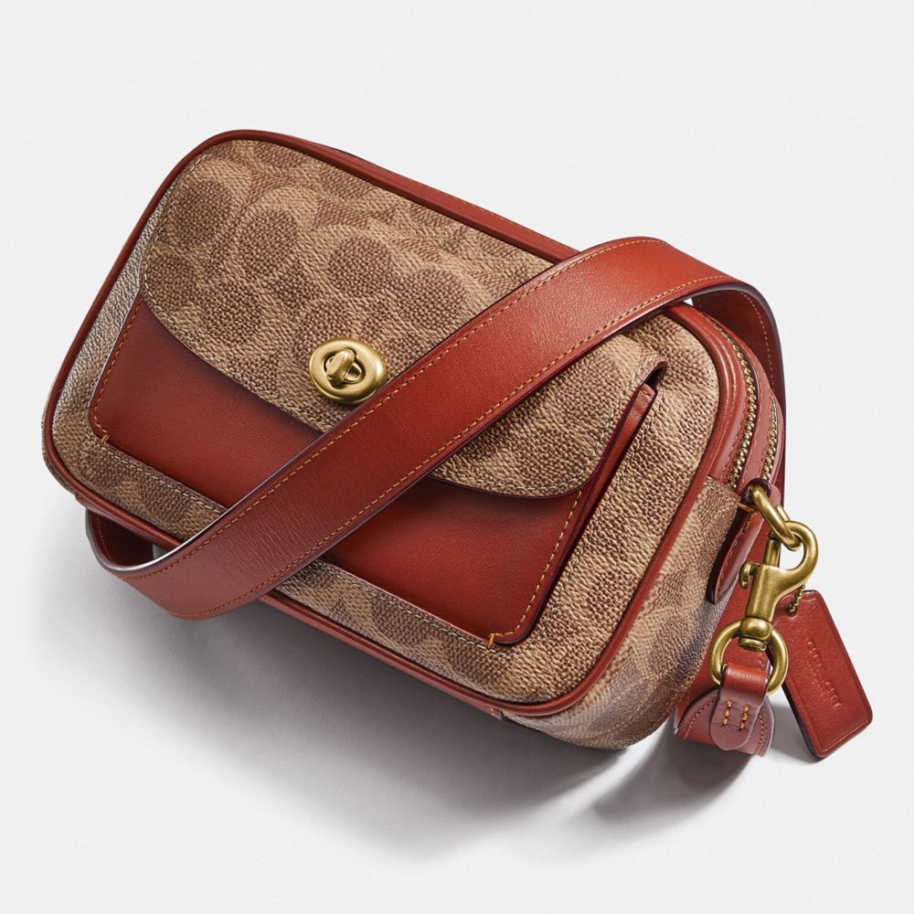 Coach signature canvas camera bag sale