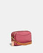 COACH®,WILLOW CAMERA BAG IN COLORBLOCK,Pebble Leather,Small,Brass/Rouge Multi,Angle View