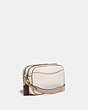 COACH®,WILLOW CAMERA BAG IN COLORBLOCK,Pebble Leather,Small,Brass/Chalk Multi,Angle View