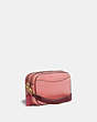 COACH®,WILLOW CAMERA BAG IN COLORBLOCK,Pebble Leather,Small,Brass/Candy Pink Multi,Angle View