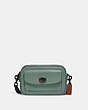 COACH®,WILLOW CAMERA BAG IN COLORBLOCK,Pebble Leather,Small,Pewter/Sage Multi,Front View