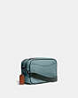 COACH®,WILLOW CAMERA BAG IN COLORBLOCK,Pebble Leather,Small,Pewter/Sage Multi,Angle View