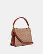 COACH®,DOUBLE ZIP SHOULDER BAG IN SIGNATURE CANVAS,Medium,Brass/Tan Rust Nordstrom Excl,Angle View