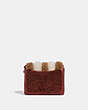 COACH®,HUTTON SHOULDER BAG 18 WITH PATCHWORK,Shearling,Mini,Brass/Cocoa Multi,Back View
