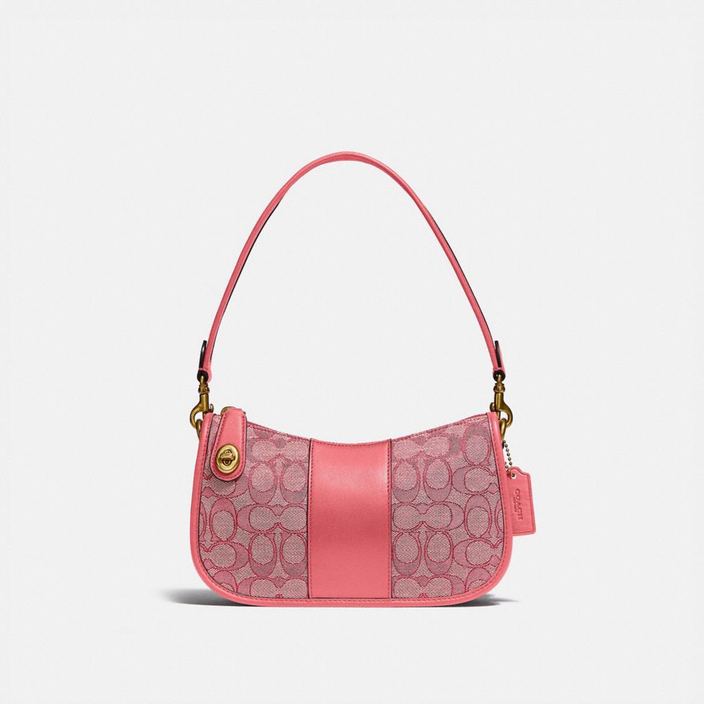 COACH®,Swinger Bag In Signature Jacquard,,Front View