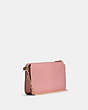 COACH®,POPPY CROSSBODY WITH CARD CASE,Leather,Mini,Gold/Light Blush,Angle View