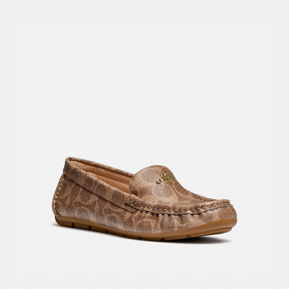 Tan sale coach loafers