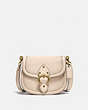 COACH®,BEAT SADDLE BAG,Smooth Leather,Medium,Brass/Ivory,Front View