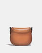 COACH®,BEAT SADDLE BAG,Smooth Leather,Medium,Pewter/Natural,Back View
