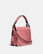 COACH®,BEAT SHOULDER BAG 18,Smooth Leather,Small,Pewter/Vintage Pink,Angle View