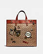Field Tote Bag 40 In Signature Canvas With Souvenir Patches