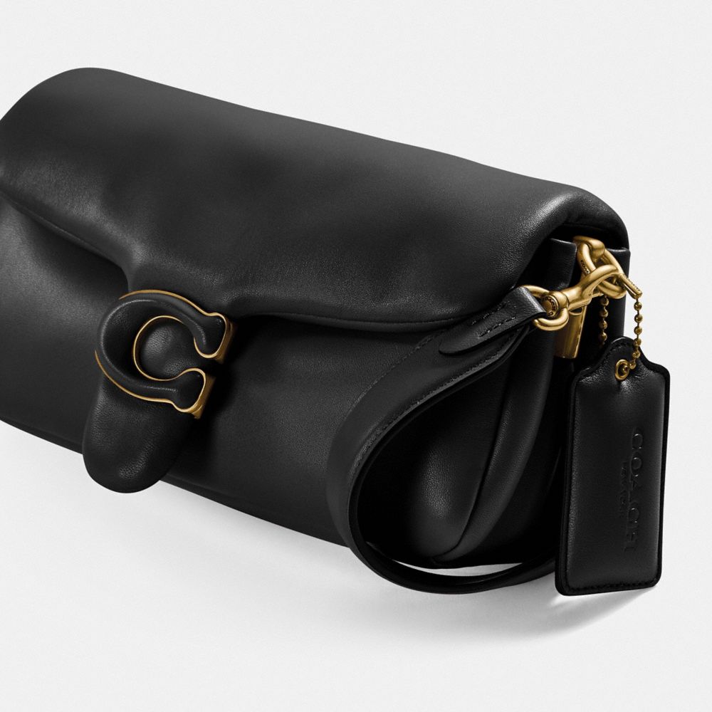 COACH®,Pillow Tabby Shoulder Bag 26,Lining Lining Fabric Content,Leather,Shoulder Bag,Logo,2 in 1,Brass,Casual,,Closer View