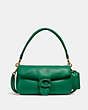 COACH®,PILLOW TABBY SHOULDER BAG 26,Smooth Leather,Medium,Brass/Green,Front View
