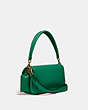 COACH®,PILLOW TABBY SHOULDER BAG 26,Smooth Leather,Medium,Brass/Green,Angle View