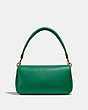 COACH®,PILLOW TABBY SHOULDER BAG 26,Smooth Leather,Medium,Brass/Green,Back View