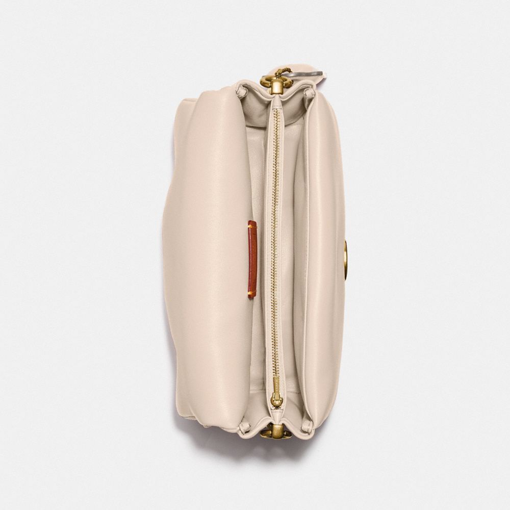 COACH®,Pillow Tabby Shoulder Bag 26,Lining Lining Fabric Content,Leather,Shoulder Bag,Logo,2 in 1,Brass,Casual,,Inside View,Top View