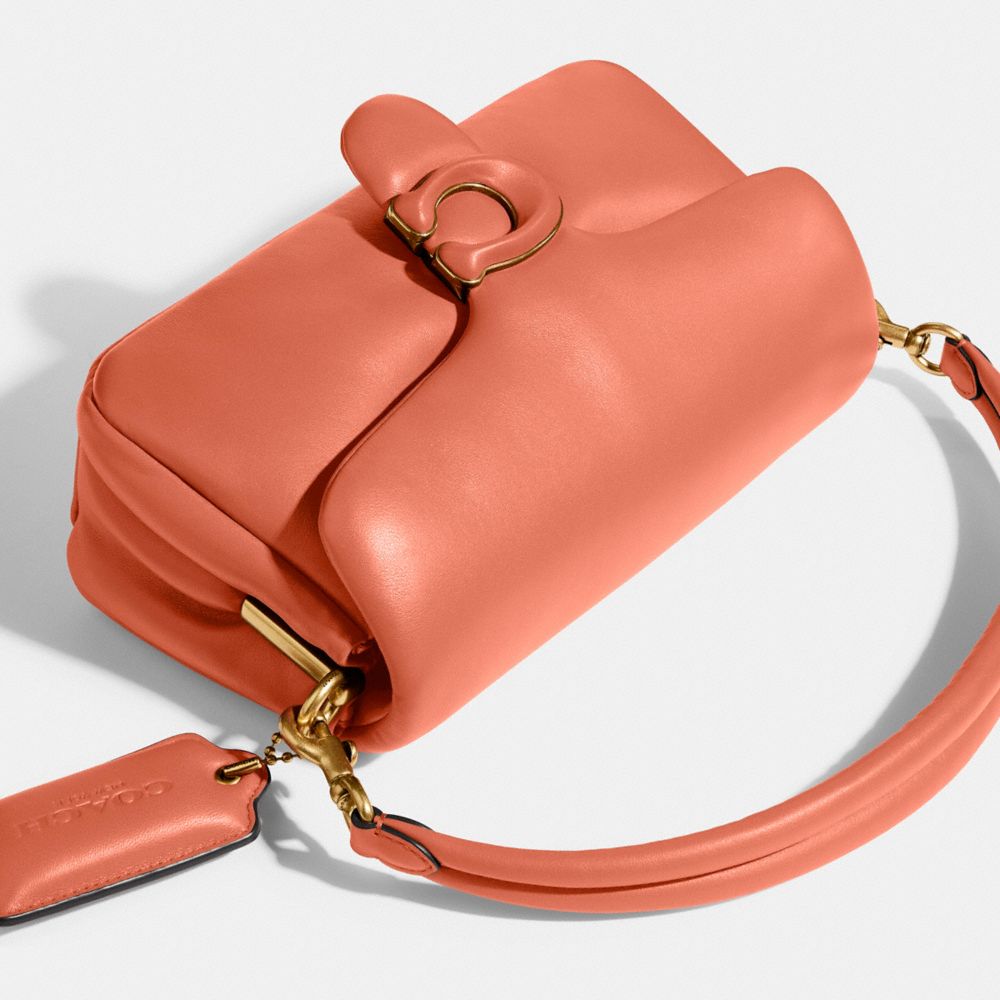 COACH®,Pillow Tabby Shoulder Bag 26,Lining Lining Fabric Content,Leather,Shoulder Bag,Logo,2 in 1,Brass,Casual,,Closer View