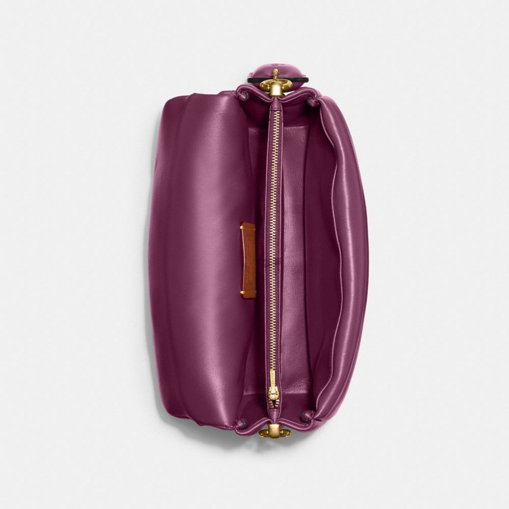 COACH®,SAC ÉPAULE PILLOW TABBY 26,Cuir nappa,Laiton/Baie profond,Inside View,Top View