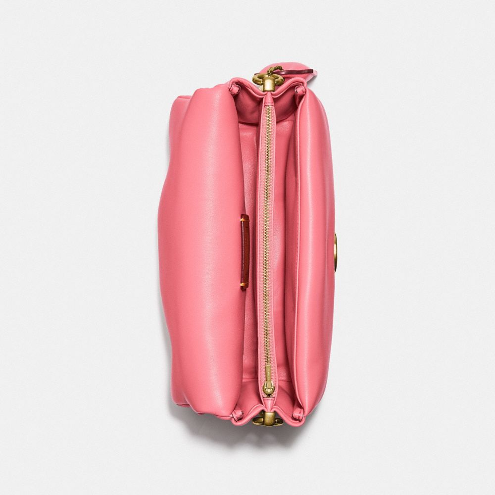 COACH®,SAC ÉPAULE PILLOW TABBY 26,Cuir nappa,Laiton/Taffy,Inside View,Top View