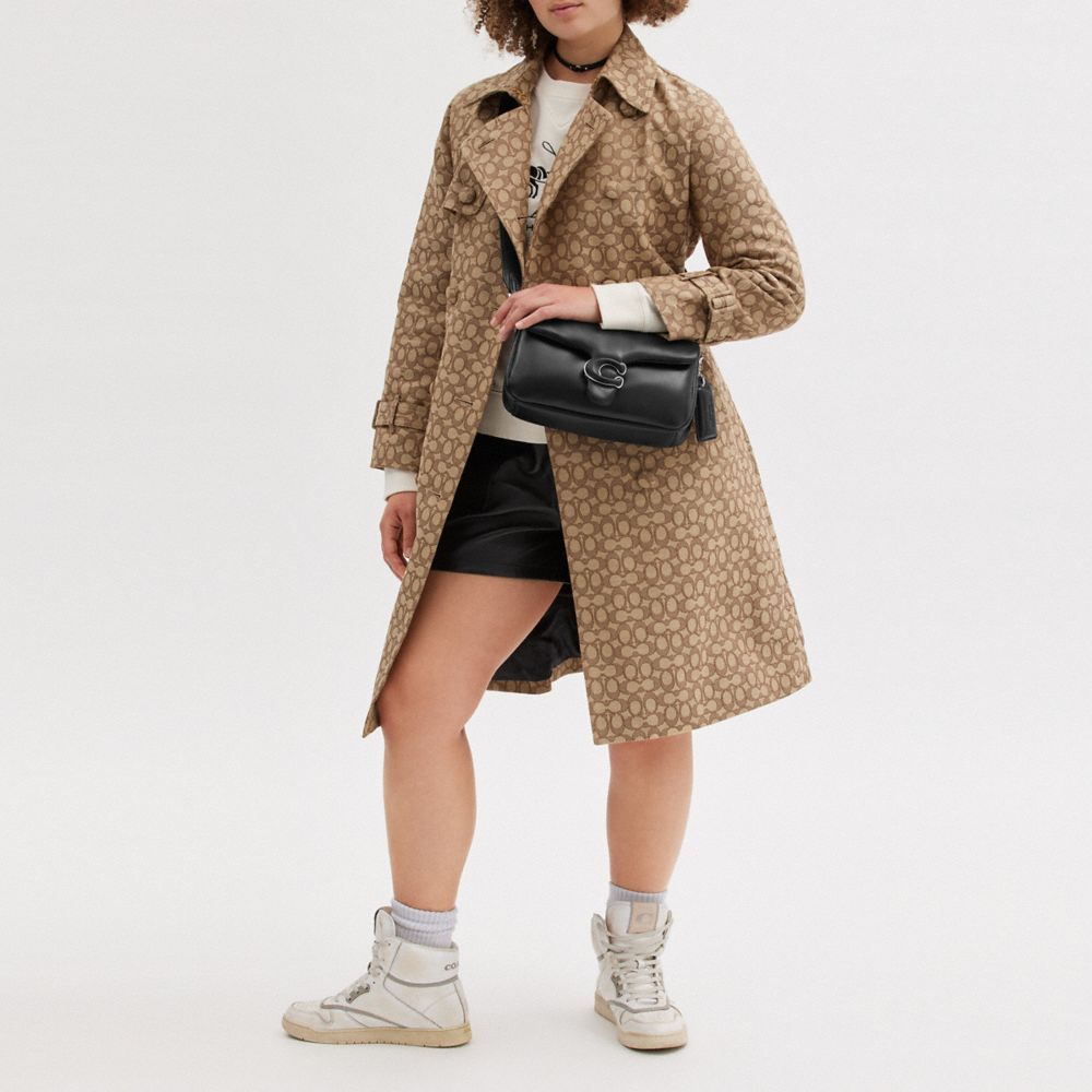 COACH®,Pillow Tabby Shoulder Bag 26,Lining Lining Fabric Content,Leather,Shoulder Bag,Logo,2 in 1,Brass,Casual,,Scale View