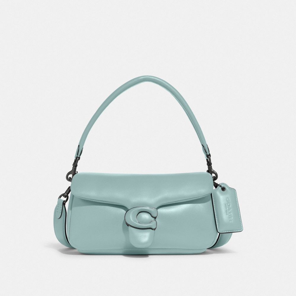 COACH®,PILLOW TABBY SHOULDER BAG 26,Nappa leather,Medium,Pewter/Aqua,Front View