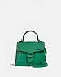 COACH®,TABBY TOP HANDLE 20,Leather,Medium,Brass/Green,Front View