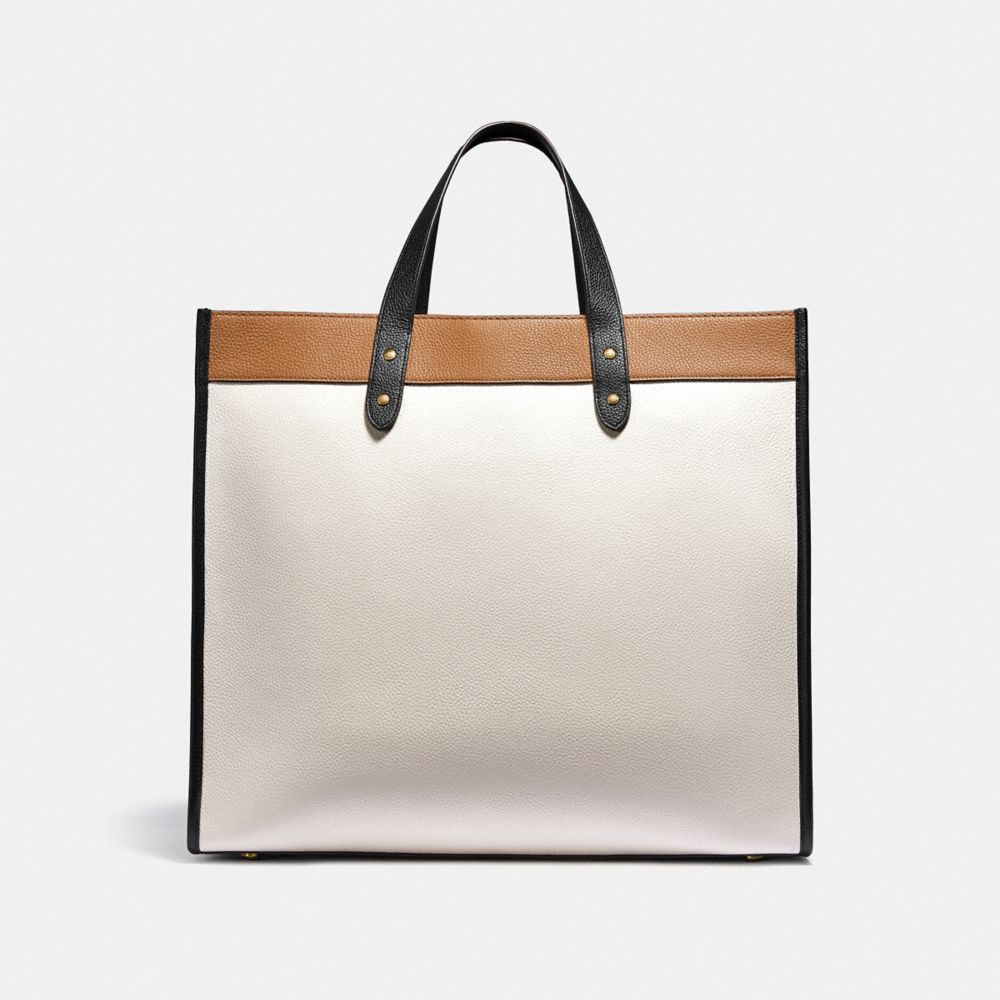 COACH®,Field Tote Bag 40 In Colorblock With Coach Badge,,Back View