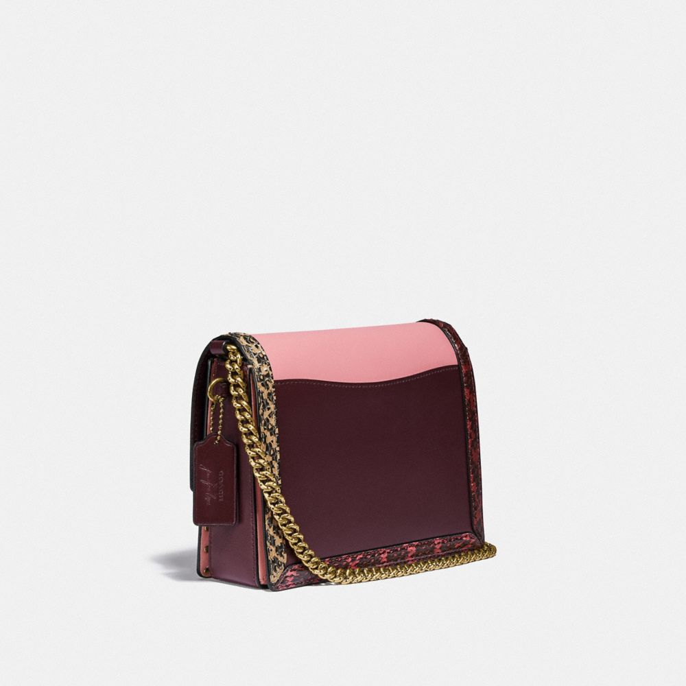 Hutton shoulder bag in best sale colorblock with snakeskin detail