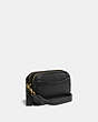 COACH®,WILLOW CAMERA BAG,Pebbled Leather,Small,Brass/Black,Angle View