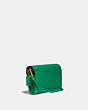 COACH®,TABBY CHAIN CLUTCH,Pebbled Leather,Mini,Brass/Green,Angle View