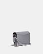 COACH®,TABBY CHAIN CLUTCH,Pebbled Leather,Mini,Pewter/Granite,Angle View