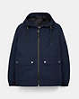 COACH®,HOODED SHORT PARKA,n/a,DARK NAVY,Front View