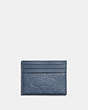 COACH®,CARD CASE IN SIGNATURE LEATHER,Pebble Leather,Blue Quartz,Back View