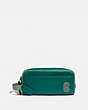 COACH®,TRAVEL KIT,Smooth Leather,Spruce/Agate,Front View