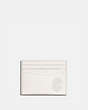 COACH®,CARD CASE WITH COACH PATCH,Smooth Leather,Chalk,Front View