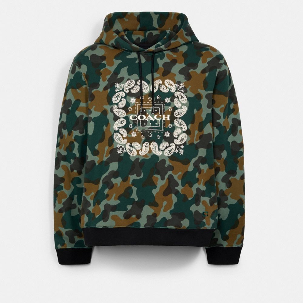 COACH® Outlet  Signature Bandana Camo Print Pullover Hoodie