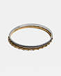 COACH®,PEGGED AND PAVE BANGLE SET,Plated Brass,Gold/Silver,Front View