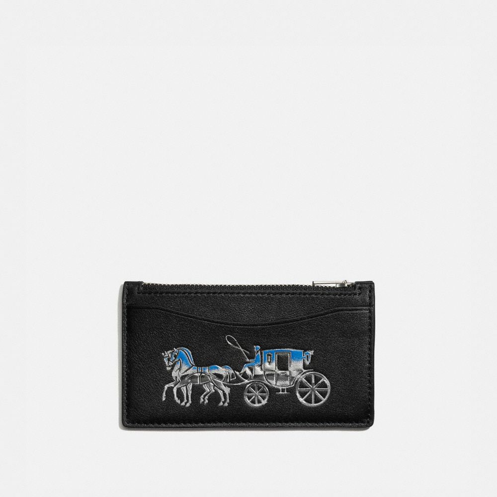 COACH Zip Card Case With Horse And Carriage