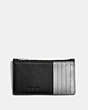 COACH®,ZIP CARD CASE WITH HORSE AND CARRIAGE,Smooth Leather,Black,Back View