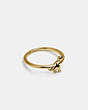 COACH®,REXY RING,Plated Brass,Gold,Front View