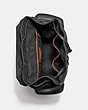 COACH®,HITCH BACKPACK,Pebble Leather/Smooth Leather,Large,Black Copper/Black,Inside View,Top View