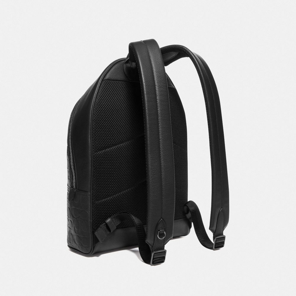 COACH®,Metropolitan Soft Backpack In Signature Leather,,Angle View