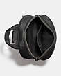 COACH®,METROPOLITAN SOFT PACK IN SIGNATURE LEATHER,Embossed Leather,Medium,Gunmetal/Black,Inside View,Top View