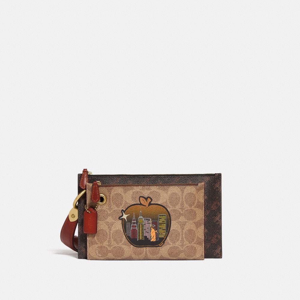 Coach store canvas wristlet