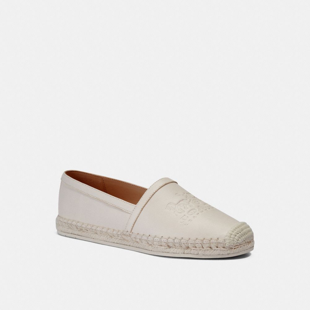 COACH®,ESPADRILLE CHARLIE,Cuir,Craie,Front View