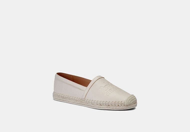 COACH®,CHARLIE ESPADRILLE,Leather,Chalk,Front View