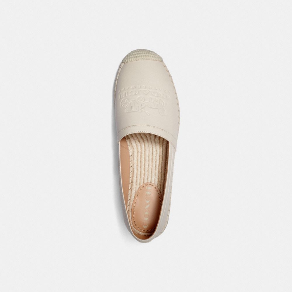 COACH®,CHARLIE ESPADRILLE,Leather,Chalk,Inside View,Top View